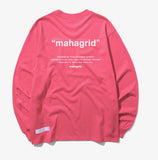 mahagrid (マハグリッド)   POINT LOGO LS TEE [PINK]