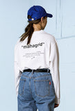 mahagrid (マハグリッド)  POINT LOGO LS TEE [WHITE]