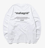 mahagrid (マハグリッド)  POINT LOGO LS TEE [WHITE]