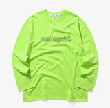 mahagrid (マハグリッド)  OUTLINE LOGO LS TEE [LIME]