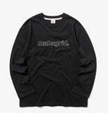 mahagrid (マハグリッド) OUTLINE LOGO LS TEE [BLACK]