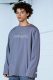 mahagrid (マハグリッド) OUTLINE LOGO LS TEE [BLUE]