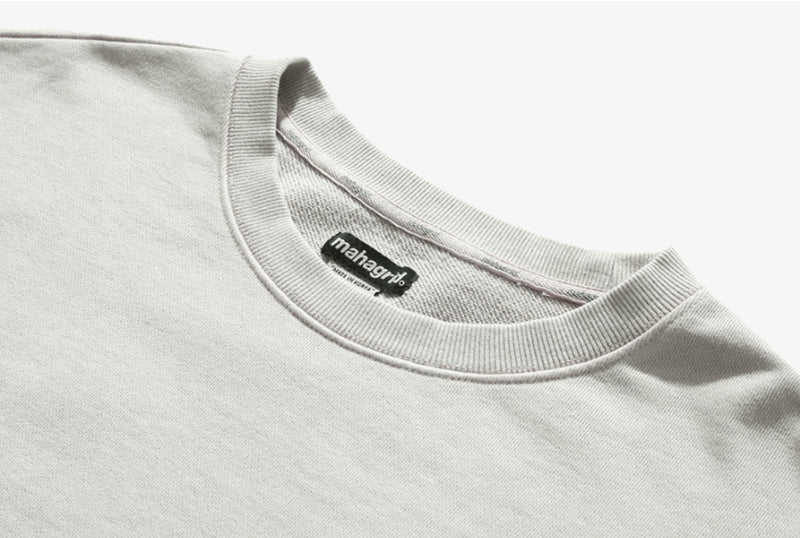 mahagrid (マハグリッド)  LICENSE PIGMENT CREWNECK [BEIGE]