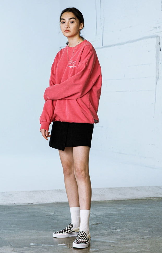 mahagrid (マハグリッド)   LICENSE PIGMENT CREWNECK [PINK]