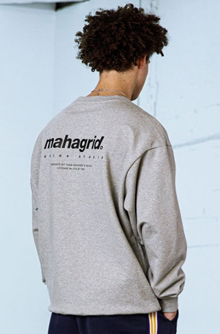 mahagrid (マハグリッド)  ORIGIN LOGO CREWNECK [GREY]