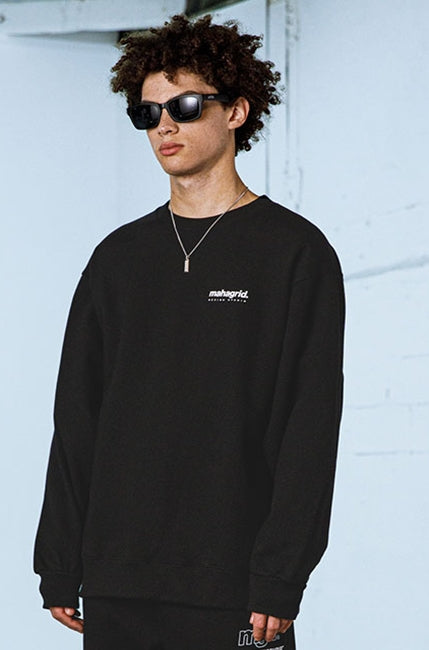 mahagrid (マハグリッド)   ORIGIN LOGO CREWNECK [BLACK]