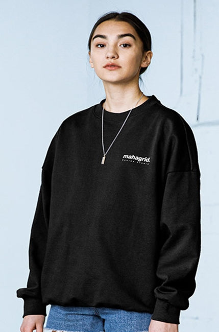 mahagrid (マハグリッド)   ORIGIN LOGO CREWNECK [BLACK]