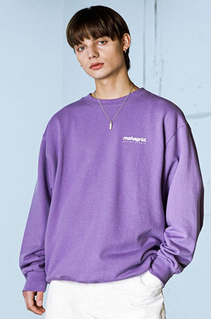 mahagrid (マハグリッド)   ORIGIN LOGO CREWNECK [PURPLE]