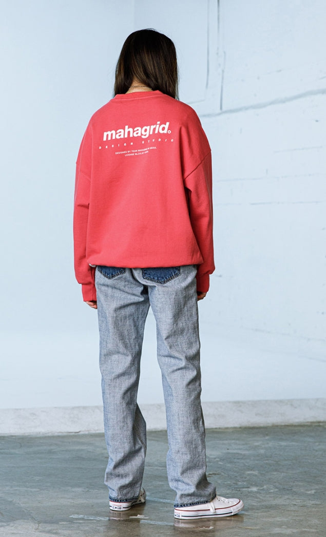 mahagrid (マハグリッド)   ORIGIN LOGO CREWNECK [PINK]
