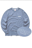 mahagrid (マハグリッド)  BACK THIRD LOGO LS TEE [BLUE]