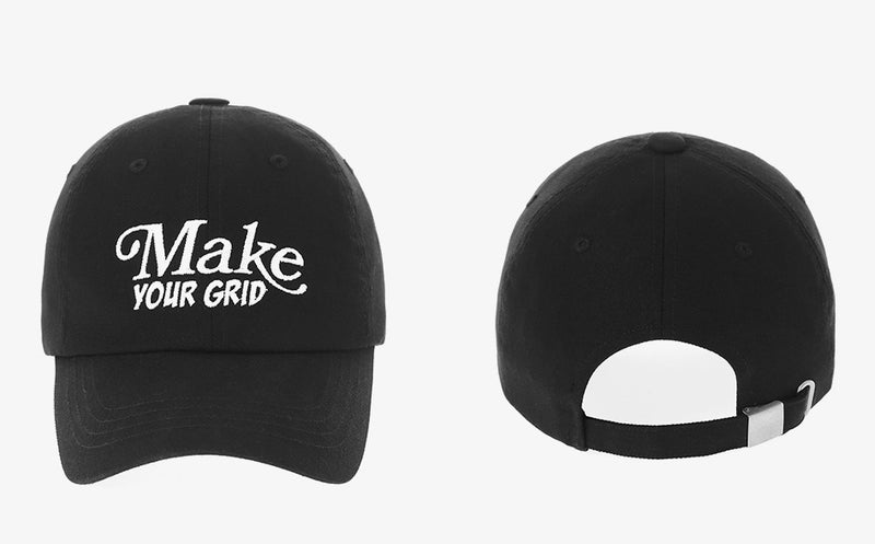 mahagrid (マハグリッド)   MAKE YOUR GRID WASHED B.B CAP [BLACK]