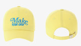 mahagrid (マハグリッド)  MAKE YOUR GRID WASHED B.B CAP [YELLOW]