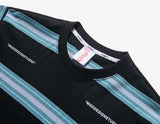 mahagrid (マハグリッド)   4 COLORS STRIPED TEE [BLACK]