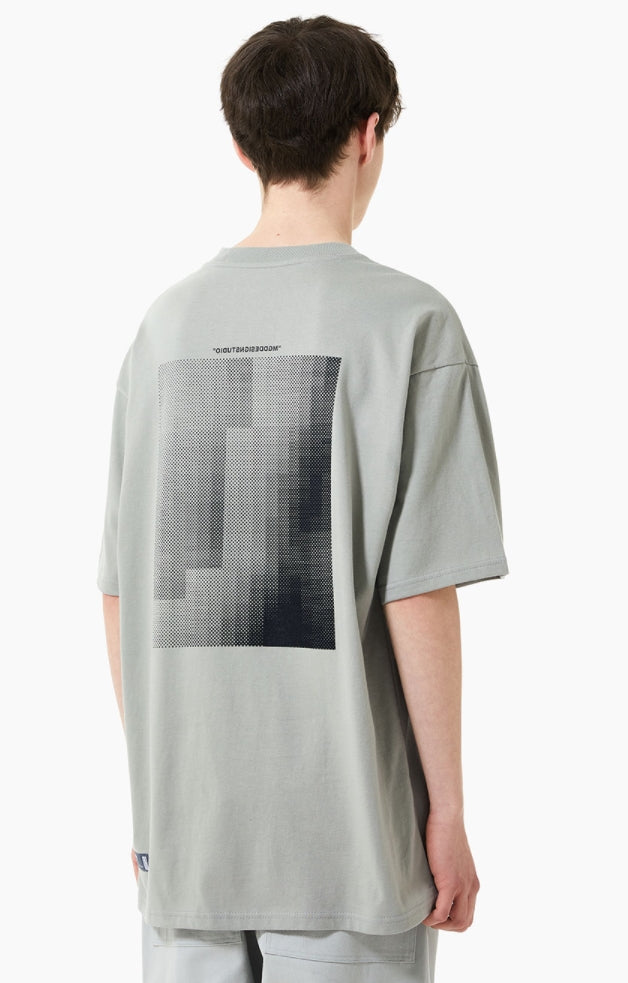 mahagrid (マハグリッド)   MONOCHROME TEE [SAGE]