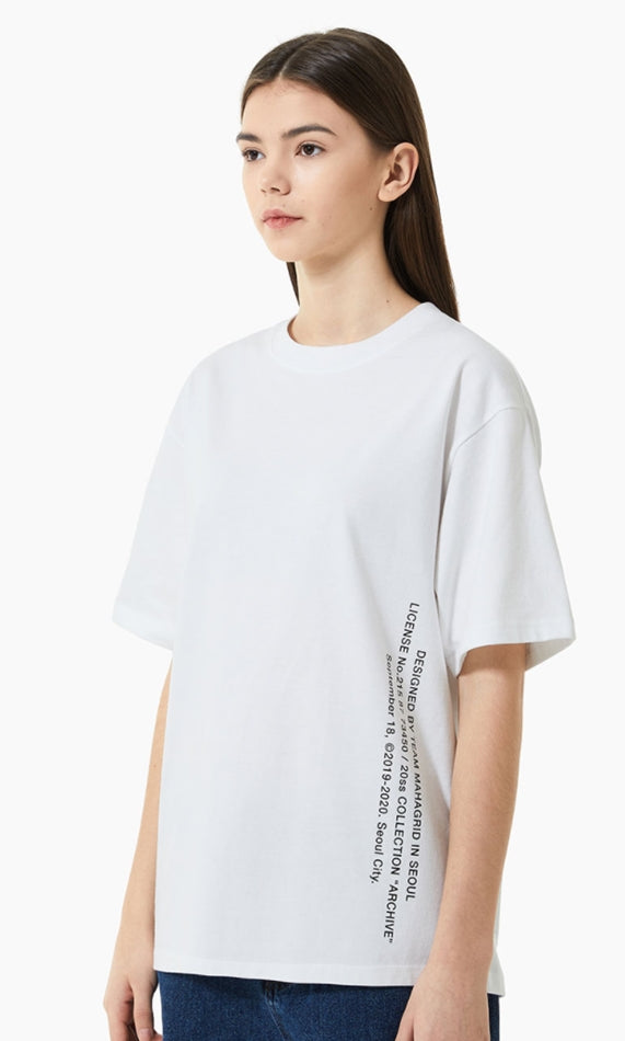 mahagrid (マハグリッド)    MASS TEE [WHITE]