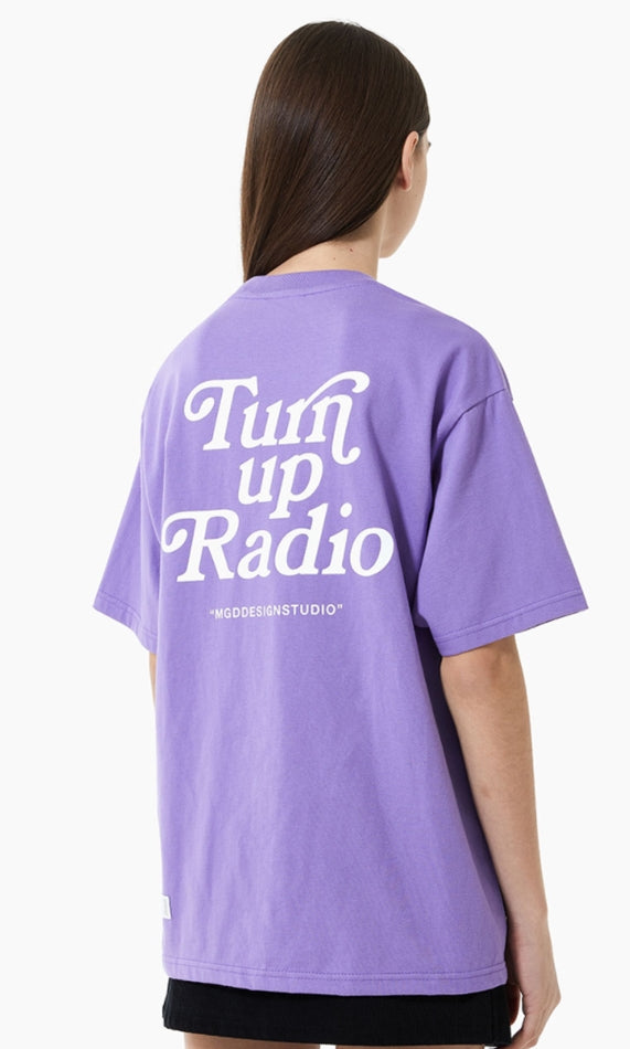 mahagrid (マハグリッド)   BACK GROOVY LOGO TEE [PURPLE]