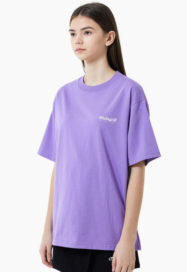 mahagrid (マハグリッド)   BACK GROOVY LOGO TEE [PURPLE]