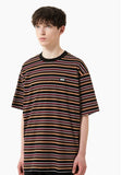 mahagrid (マハグリッド)  5 COLORS STRIPED TEE [WINE]