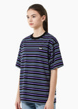 mahagrid (マハグリッド)   5 COLORS STRIPED TEE [PURPLE]