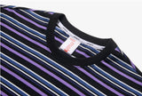 mahagrid (マハグリッド)   5 COLORS STRIPED TEE [PURPLE]