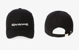 mahagrid (マハグリッド)   WAVY LOGO WASHED B.B CAP [BLACK]