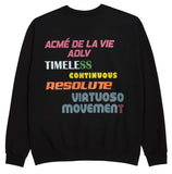 アクメドラビ(acme' de la vie) MULTI LOGO SWEATSHIRT BLACK