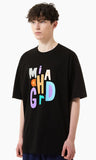 mahagrid (マハグリッド)  COLOR MIX TEE [BLACK]