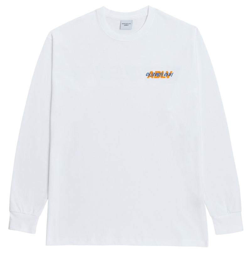 アクメドラビ(acme' de la vie) ADLV HANGUL LOGO LONG SLEEVE T-SHIRT WHITE