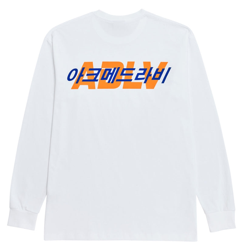 アクメドラビ(acme' de la vie) ADLV HANGUL LOGO LONG SLEEVE T-SHIRT WHITE