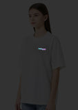mahagrid (マハグリッド)   RAINBOW REFLECTIVE THIRD LOGO TEE [WHITE]