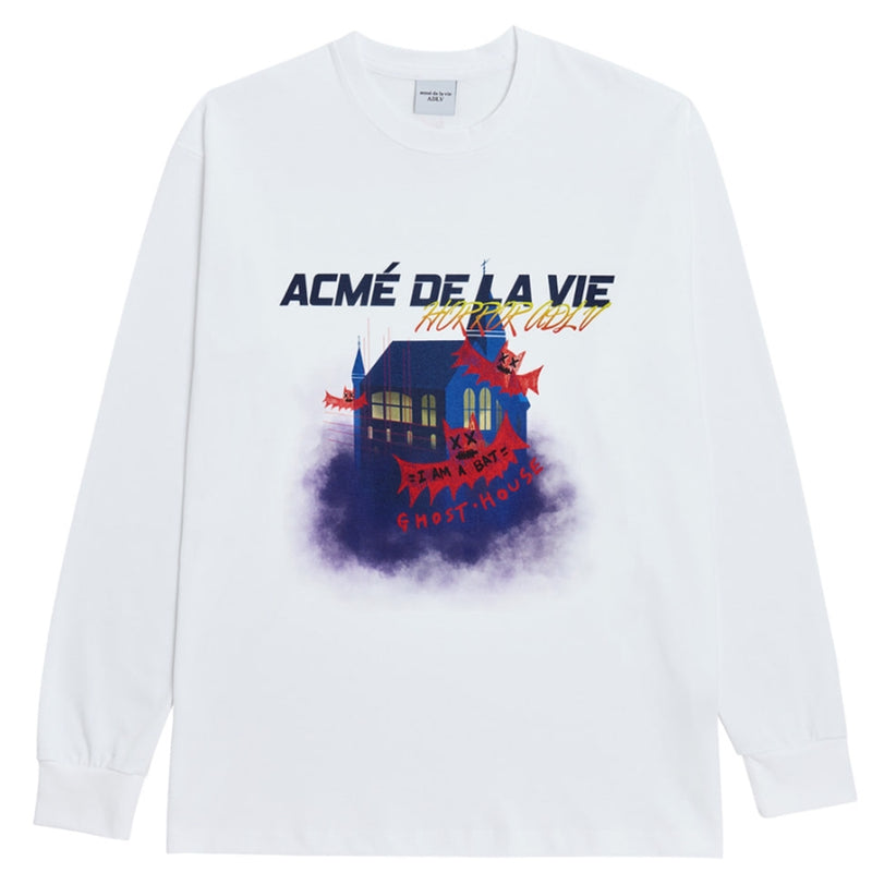 アクメドラビ(acme' de la vie) ADLV GHOST HOUSE LONG SLEEVE T-SHIRT WHITE