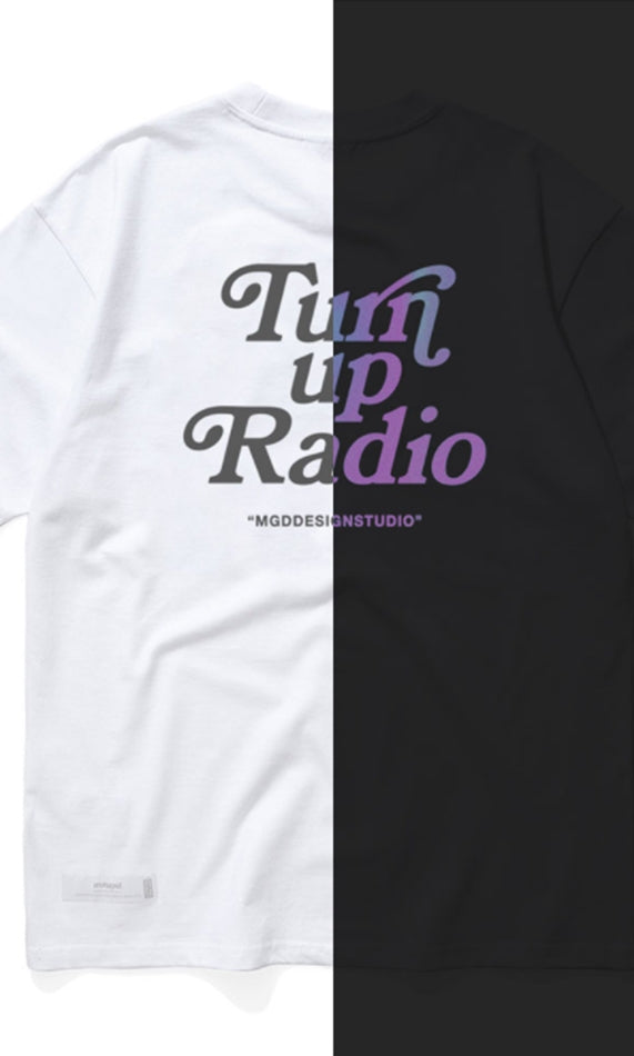 mahagrid (マハグリッド)   RAINBOW REFLECTIVE GROOVY TEE [WHITE]