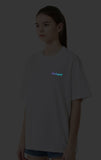 mahagrid (マハグリッド)   RAINBOW REFLECTIVE GROOVY TEE [WHITE]
