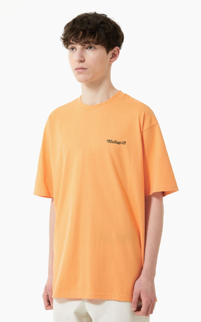 mahagrid (マハグリッド)  RAINBOW REFLECTIVE GROOVY TEE [ORANGE]