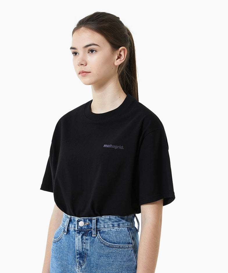 mahagrid (マハグリッド) RAINBOW REFLECTIVE LOGO TEE [BLACK]