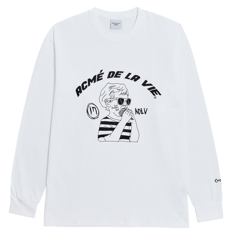 アクメドラビ(acme' de la vie) ADLV ICE CREAM BOY LONG SLEEVE T-SHIRT WHITE