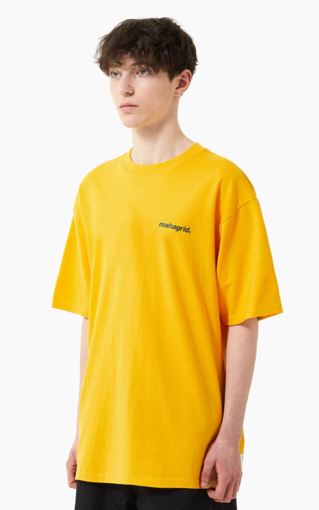 mahagrid (マハグリッド) RAINBOW REFLECTIVE LOGO TEE [YELLOW]