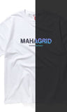 mahagrid (マハグリッド)   RAINBOW REFLECTIVE SHATTER LOGO TEE [WHITE]