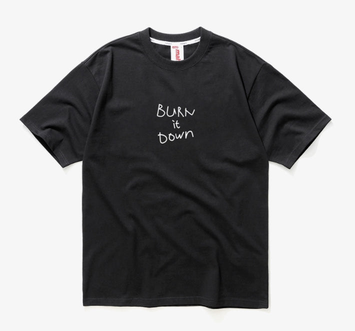 mahagrid (マハグリッド)  BURN IT DOWN TEE [BLACK]