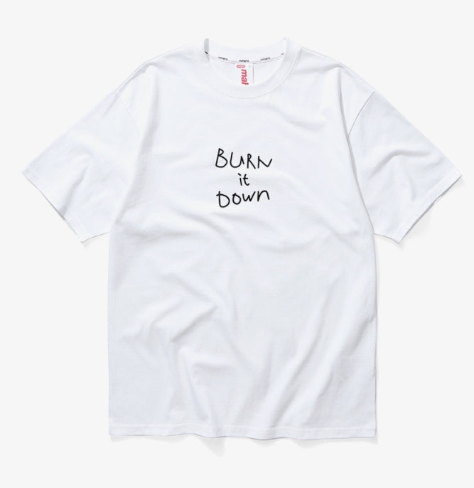 mahagrid (マハグリッド)   BURN IT DOWN TEE [WHITE]