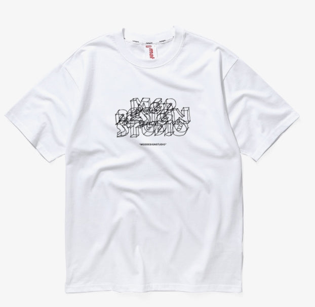 mahagrid (マハグリッド)  OVERRAY TEE [WHITE]
