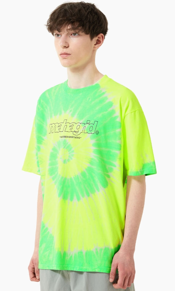 mahagrid (マハグリッド)  BIG TIEDYE TEE [LIME]