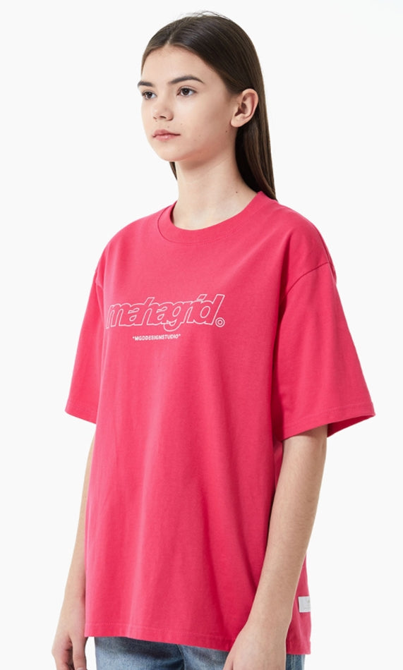 mahagrid (マハグリッド)   THIRD LOGO TEE [PINK]