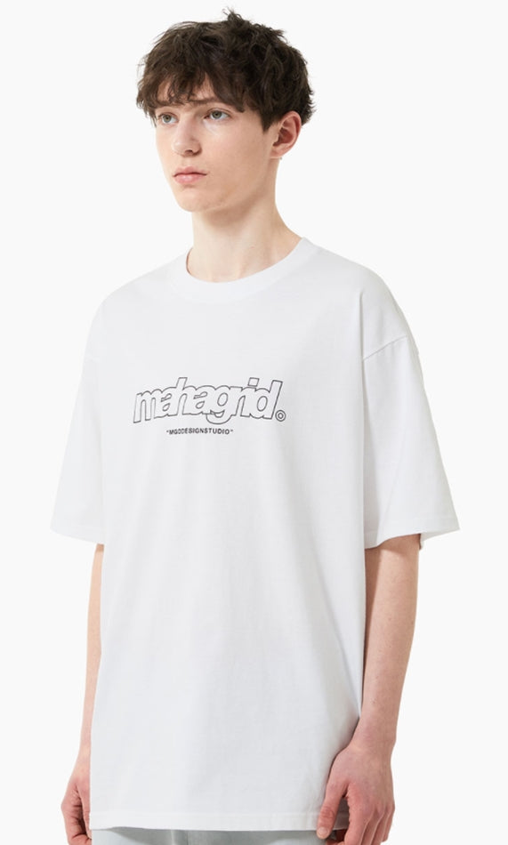 mahagrid (マハグリッド)   THIRD LOGO TEE [WHITE]