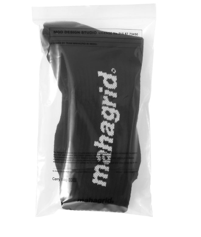 mahagrid (マハグリッド)   BASIC LOGO SOCKS [BLACK]