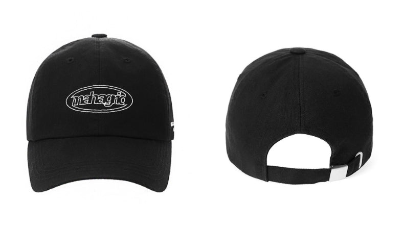 mahagrid (マハグリッド)  OVAL LOGO WASHED B.B CAP [BLACK]