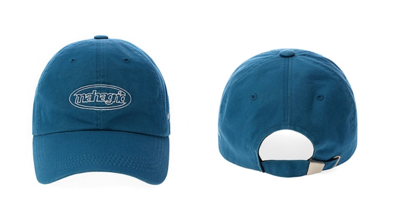 mahagrid (マハグリッド)  OVAL LOGO WASHED B.B CAP [BLUE]