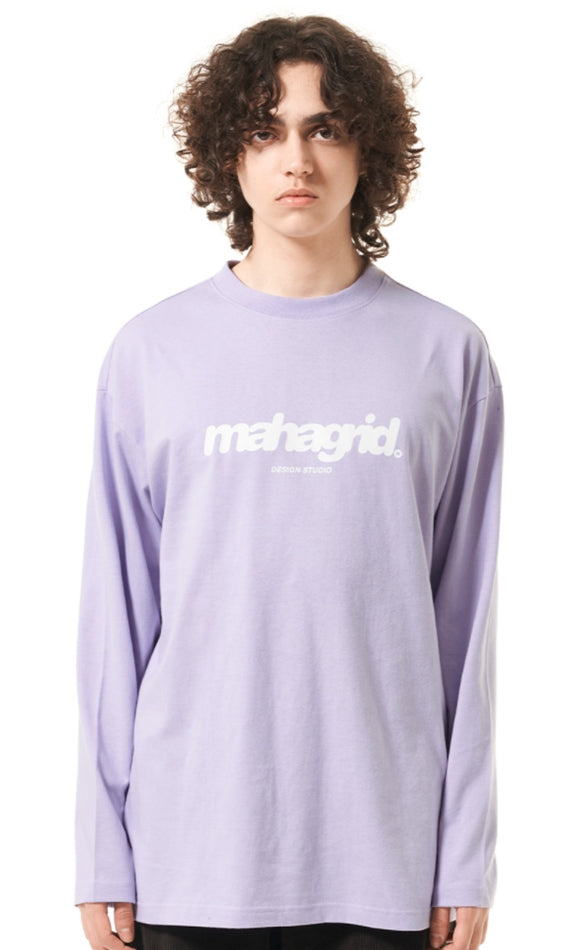 mahagrid (マハグリッド)   MARU LOGO LS TEE [PURPLE]