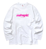 mahagrid (マハグリッド)   MARU LOGO LS TEE [WHITE]