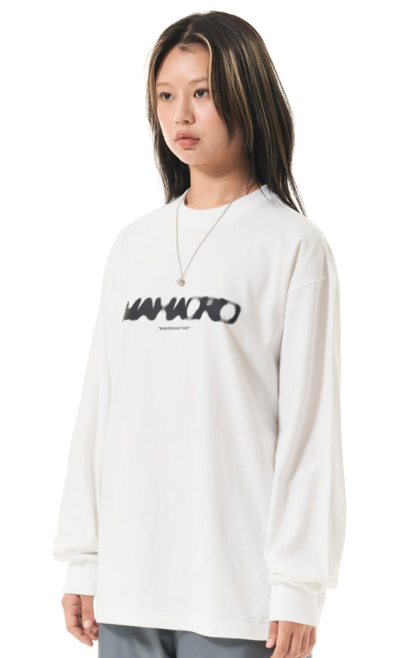 mahagrid (マハグリッド)   MULTI DOT LS TEE [WHITE]